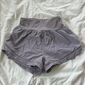 Gray High-Waisted Athletic Shorts